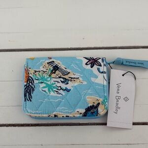 Vera Bradley Light Blue Tropical Print Wallet